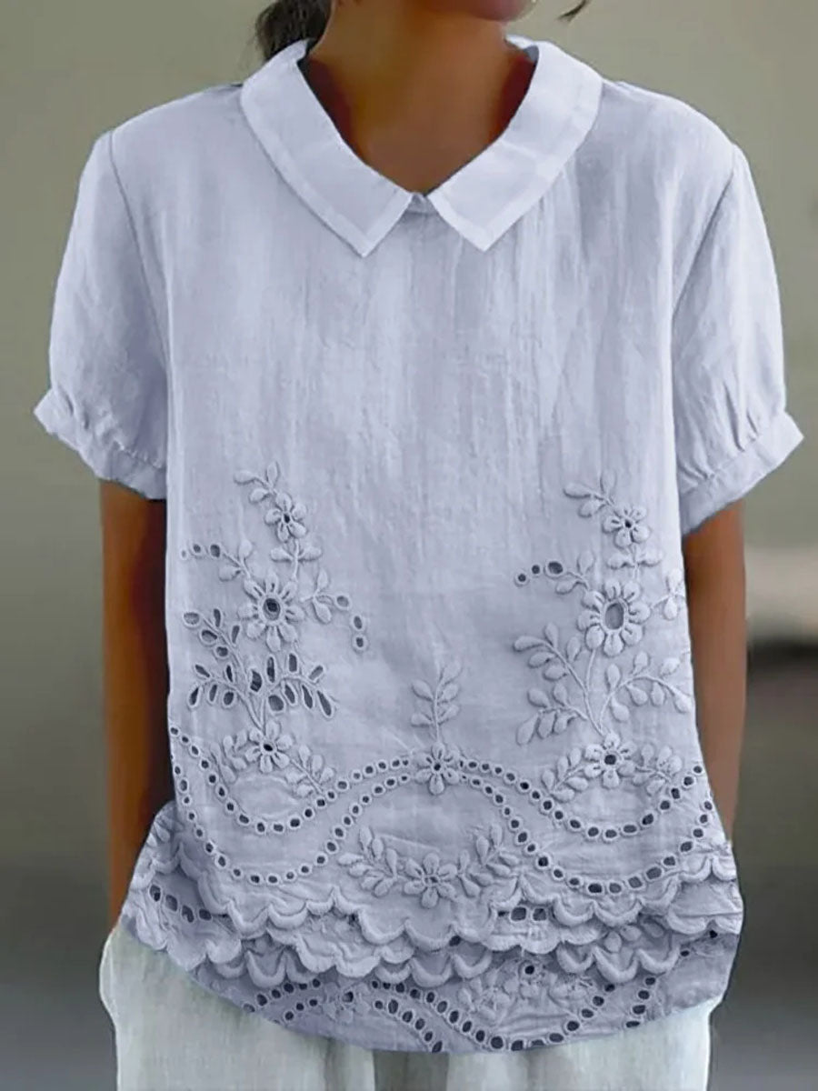 Bea | Floral Collared Top