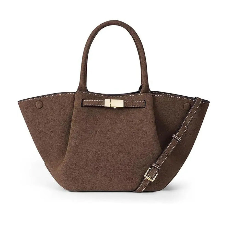 Ingrid | Vintage Faux Suede Dumpling Bag