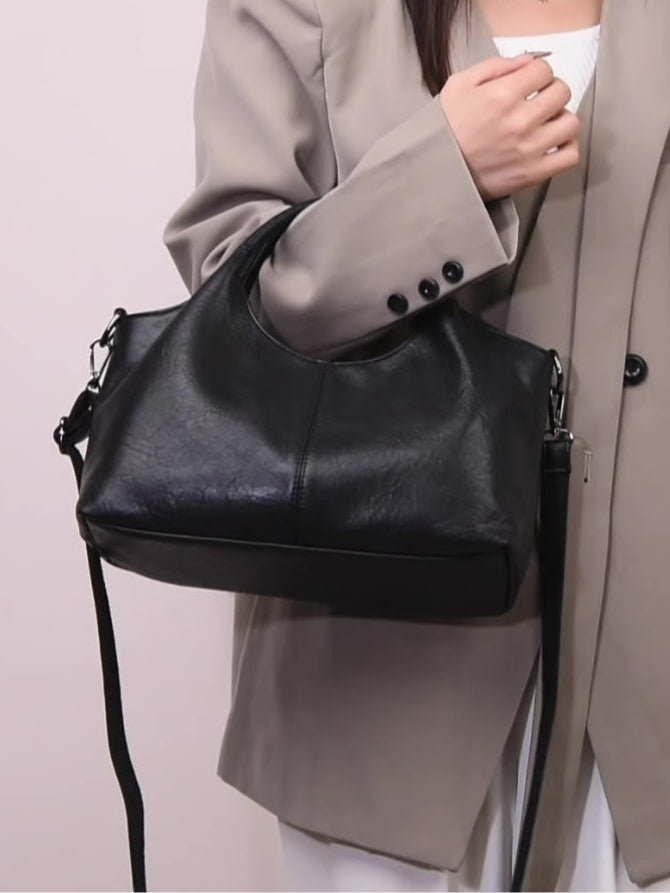 Rhea | Retro PU Tote Bag