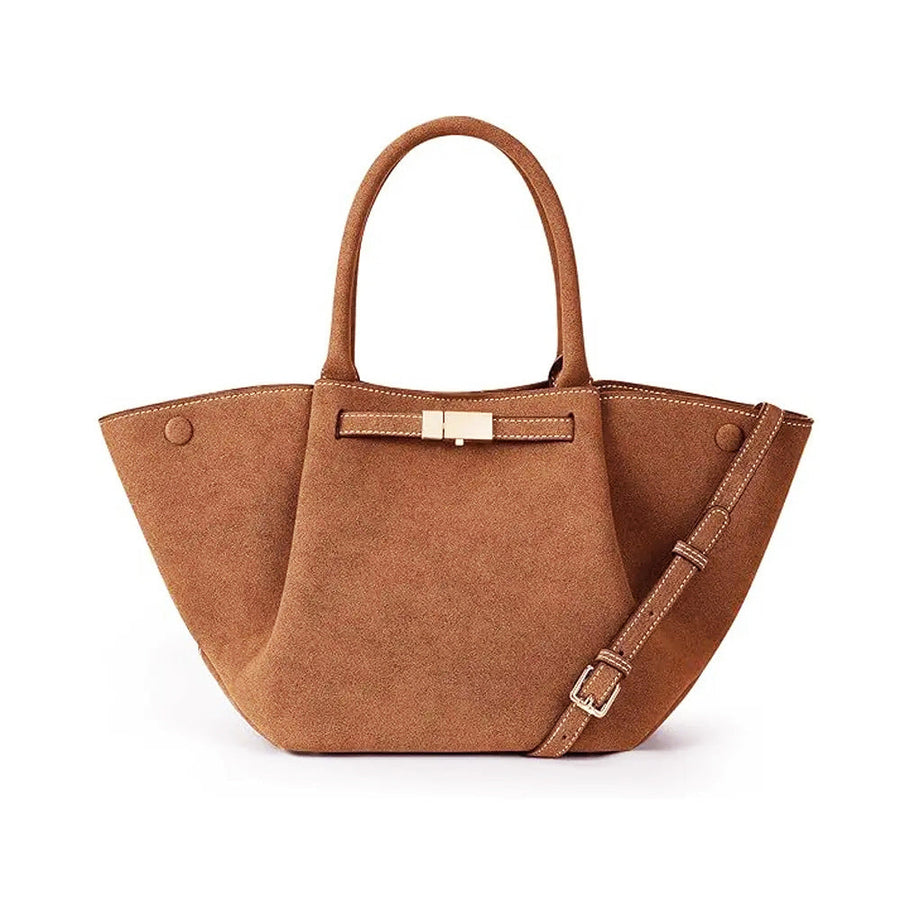 Ingrid | Vintage Faux Suede Dumpling Bag