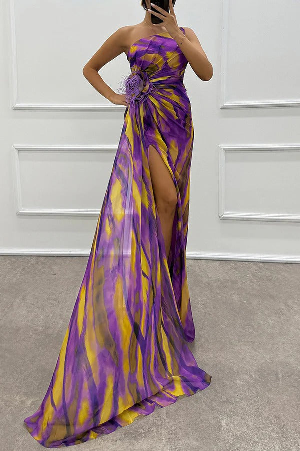 Lorna | One Shoulder Draped Maxi Dress