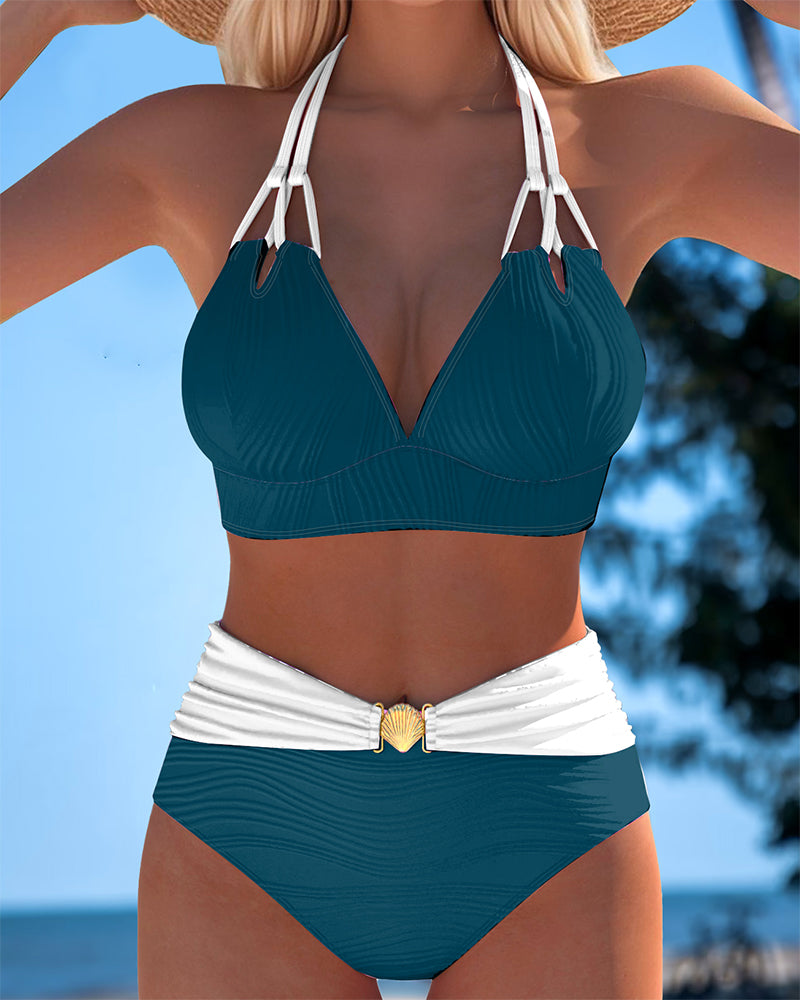 Lyris | High Waisted Double Strap Swimsuit