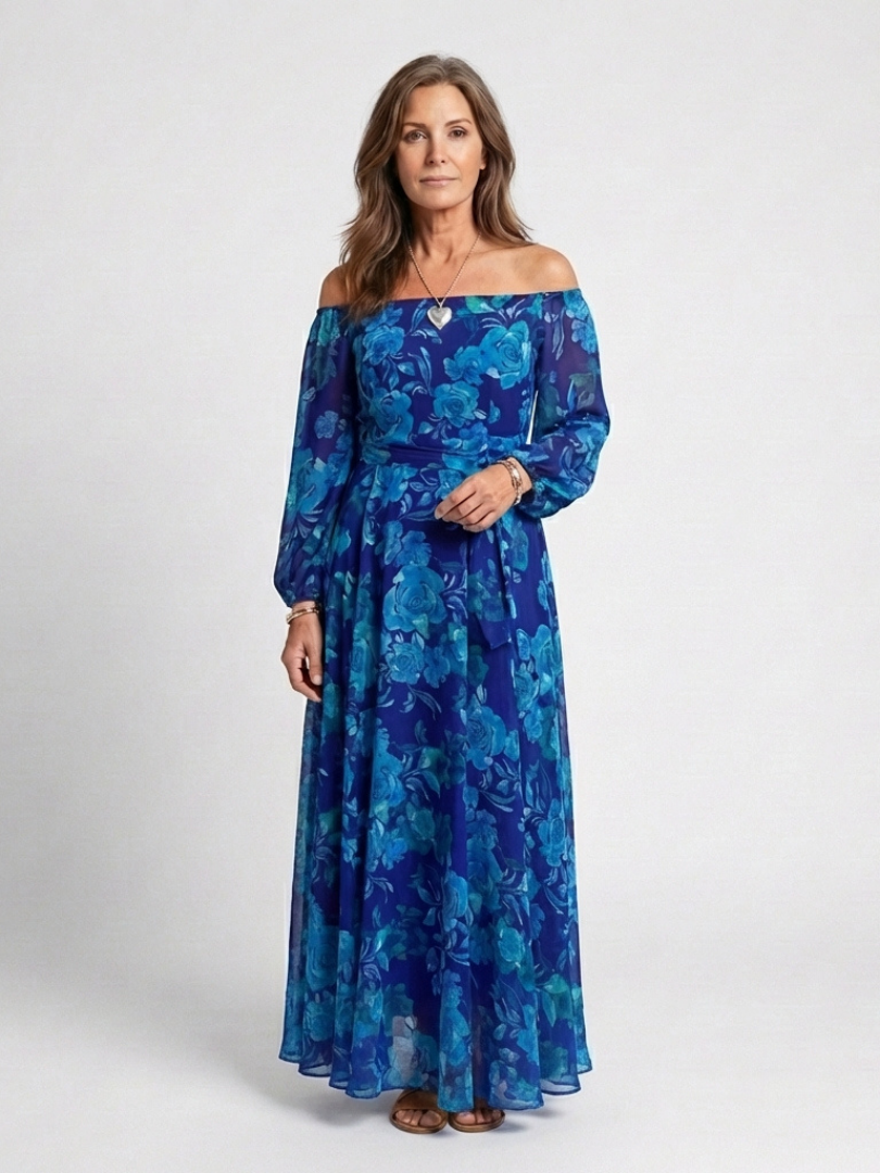 Willa | Off Shoulder Floral Maxi Dress