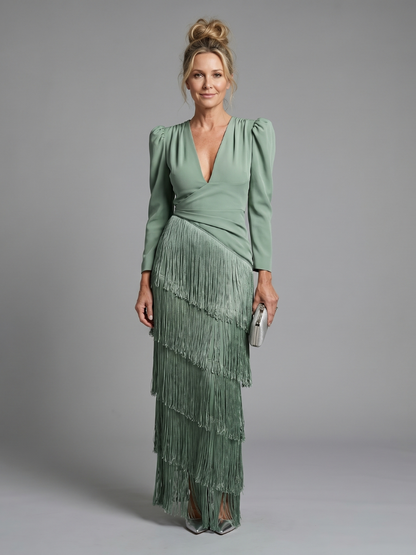 Fiona | Fringe Skirt Midi Dress