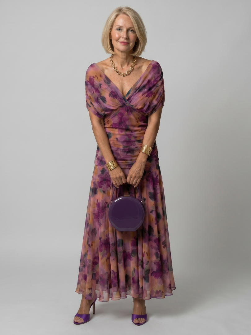 Odette | Off Shoulder Flow Midi Dress