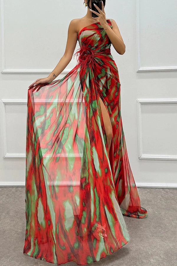 Lorna | One Shoulder Draped Maxi Dress