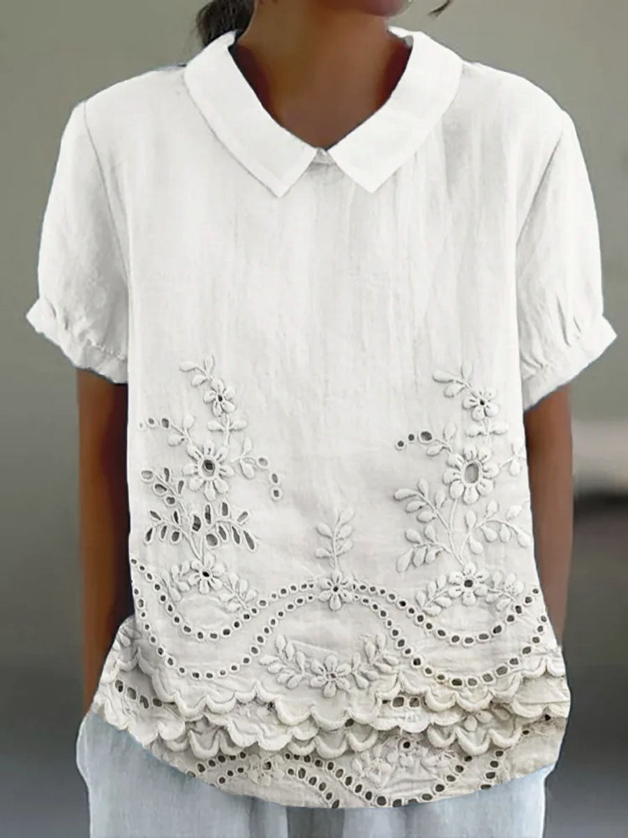 Bea | Floral Collared Top