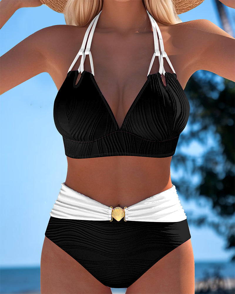Lyris | High Waisted Double Strap Swimsuit