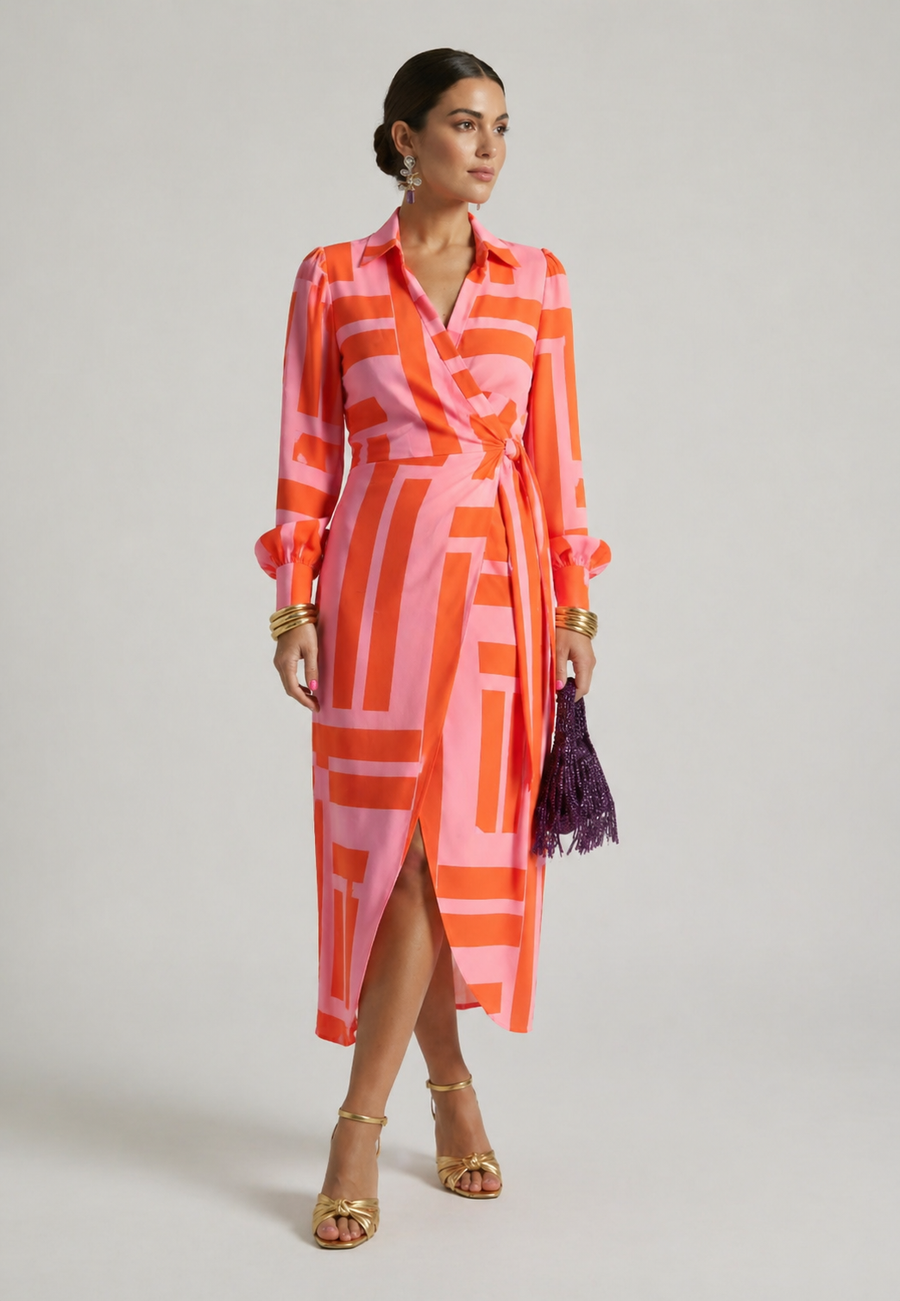 Camille | Printed Wrap Dress