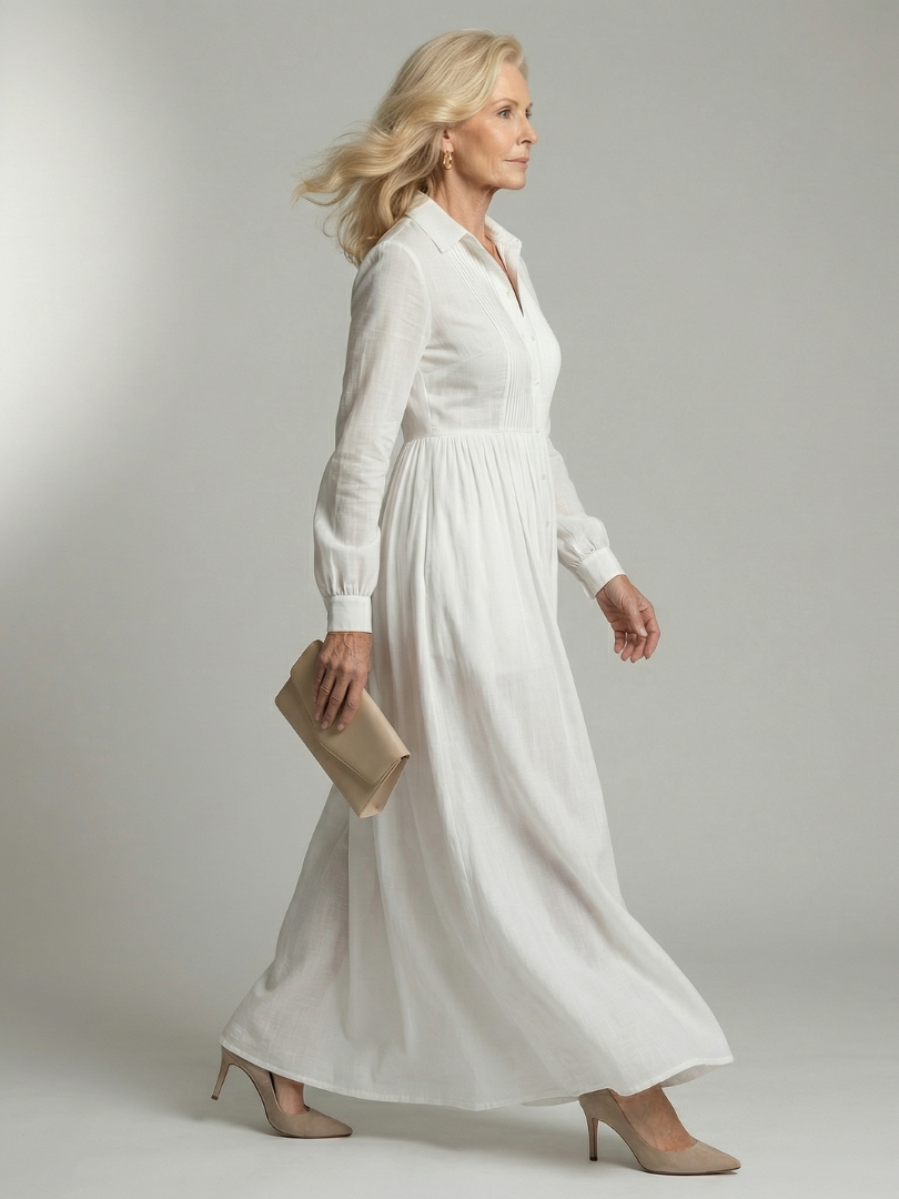 Winona | Soft Flow Button Front Maxi Dress
