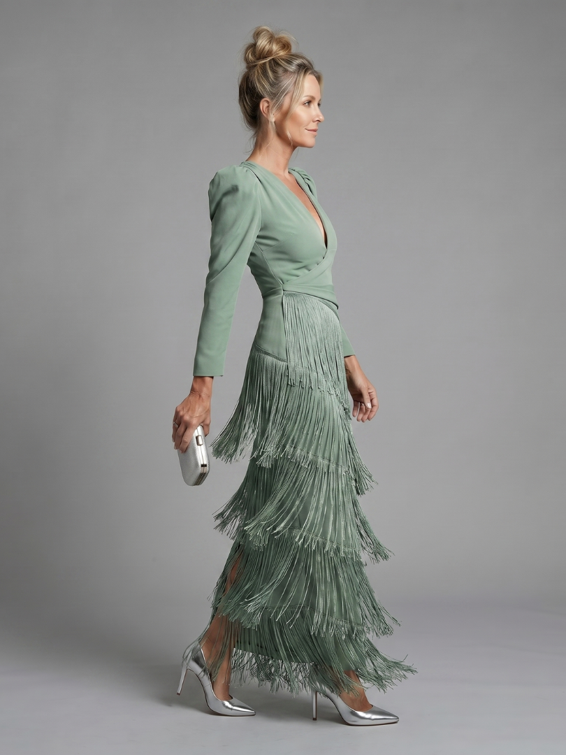Fiona | Fringe Skirt Midi Dress