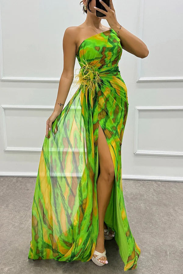 Lorna | One Shoulder Draped Maxi Dress