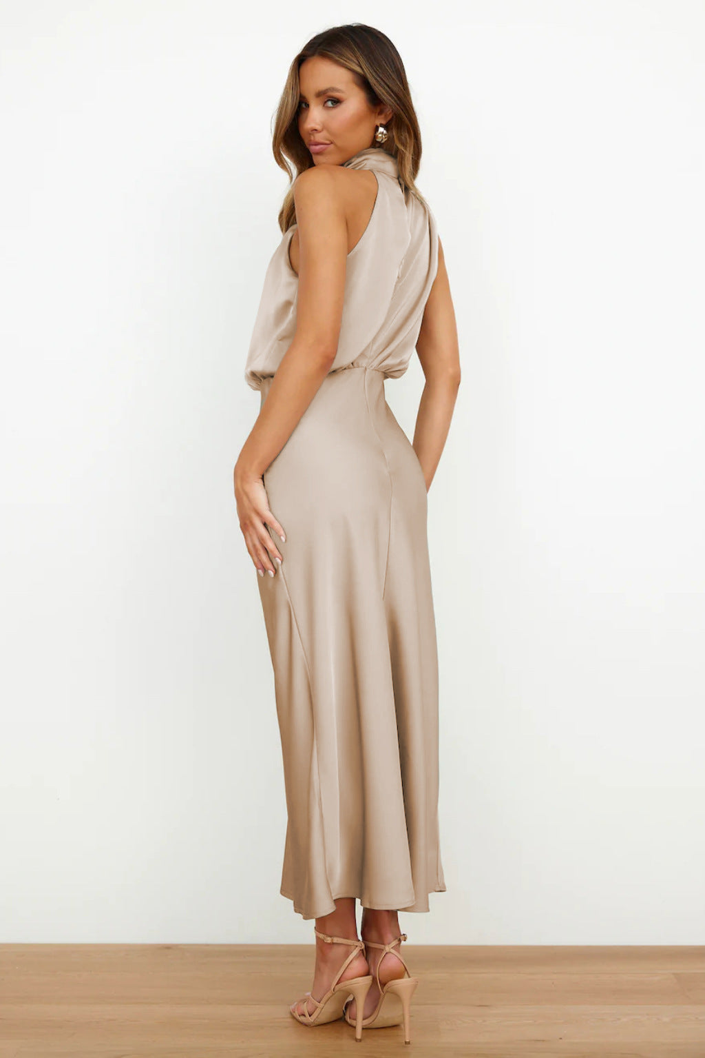 Genevieve | High Neck Draped Dress