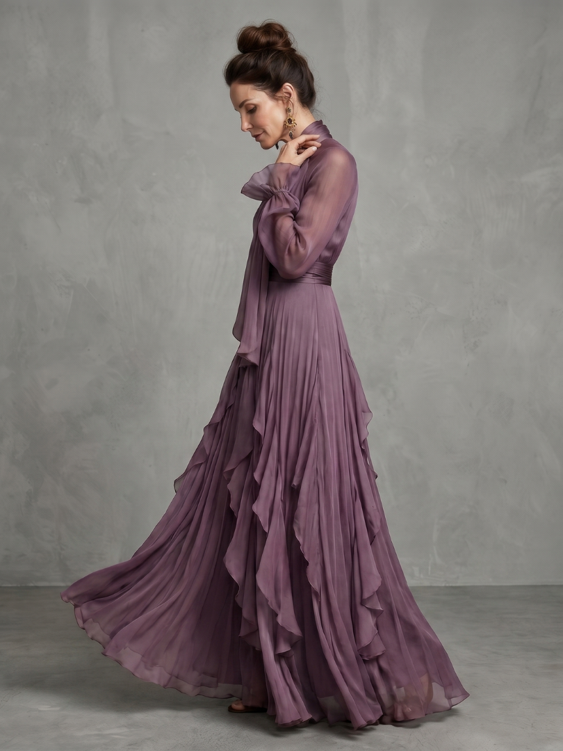 Esme | Tie Neck Tiered Maxi Dress