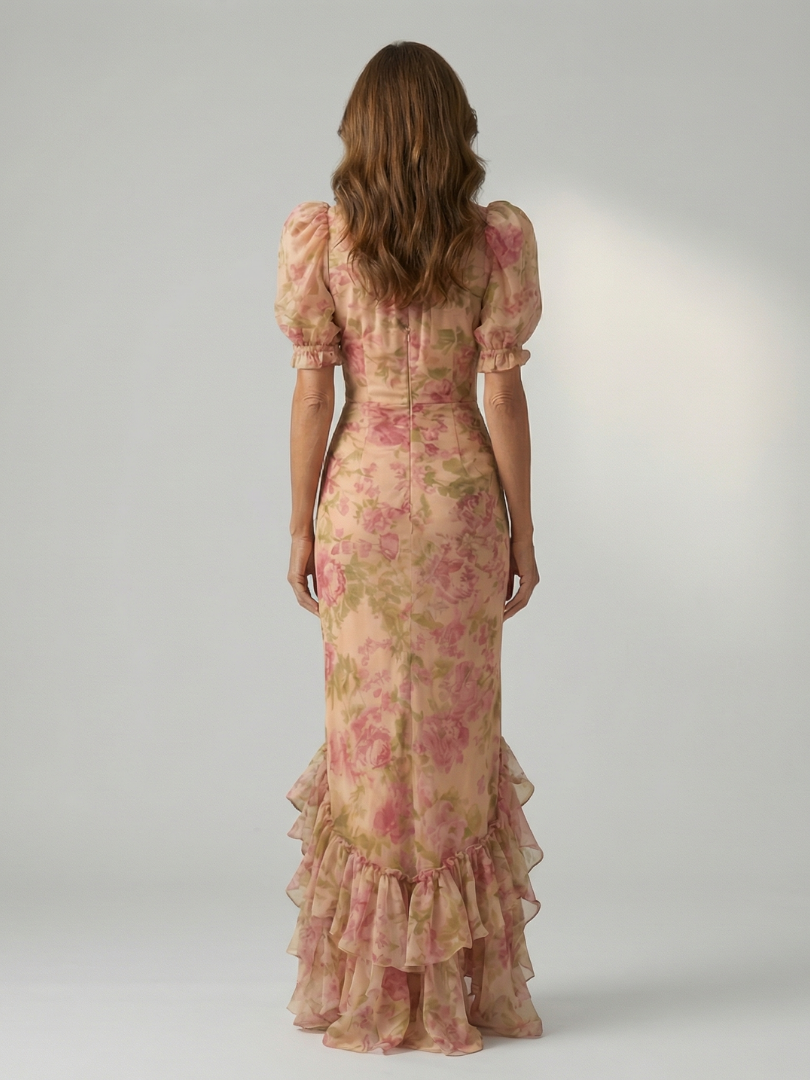Annika | High Neck Puff Sleeve Dress