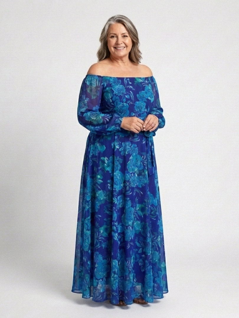 Willa | Off Shoulder Floral Maxi Dress