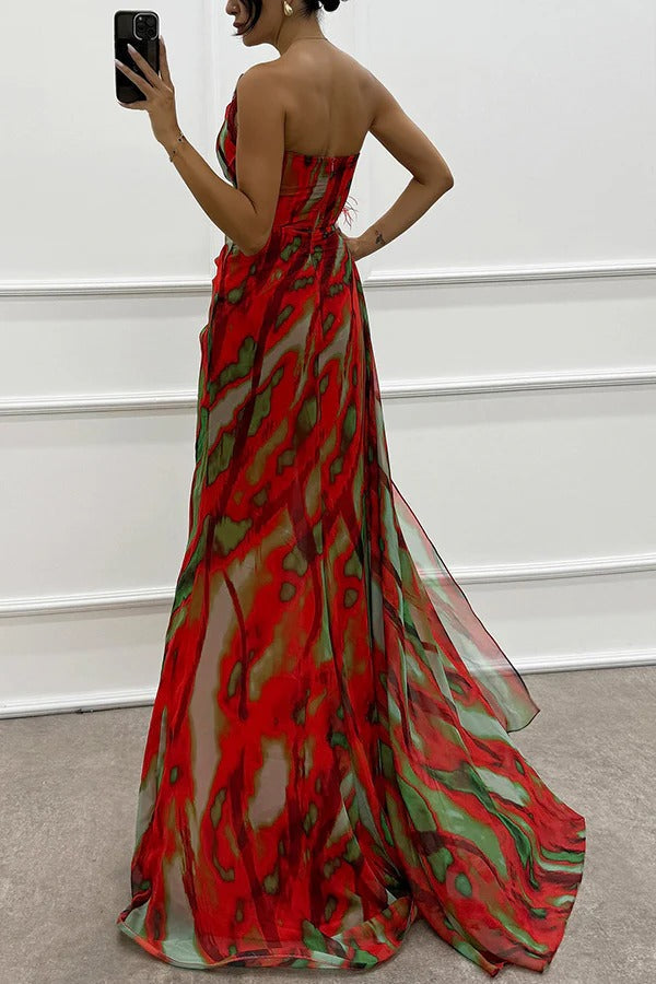 Lorna | One Shoulder Draped Maxi Dress