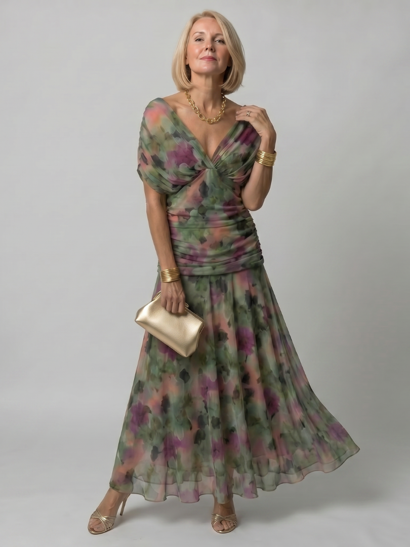 Odette | Off Shoulder Flow Midi Dress