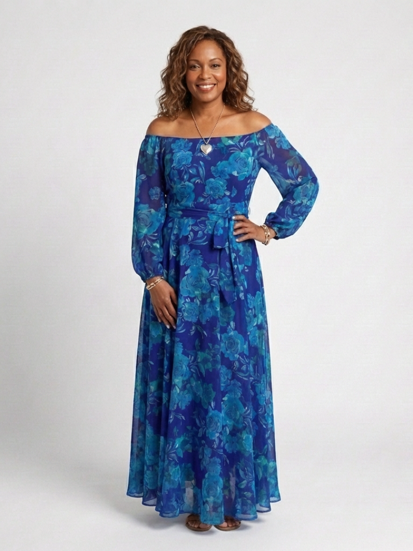 Willa | Off Shoulder Floral Maxi Dress