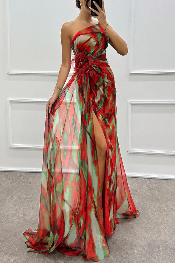Lorna | One Shoulder Draped Maxi Dress
