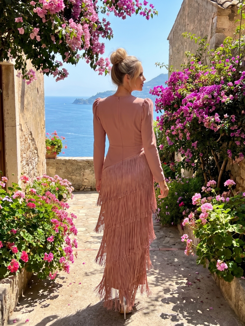 Fiona | Fringe Skirt Midi Dress