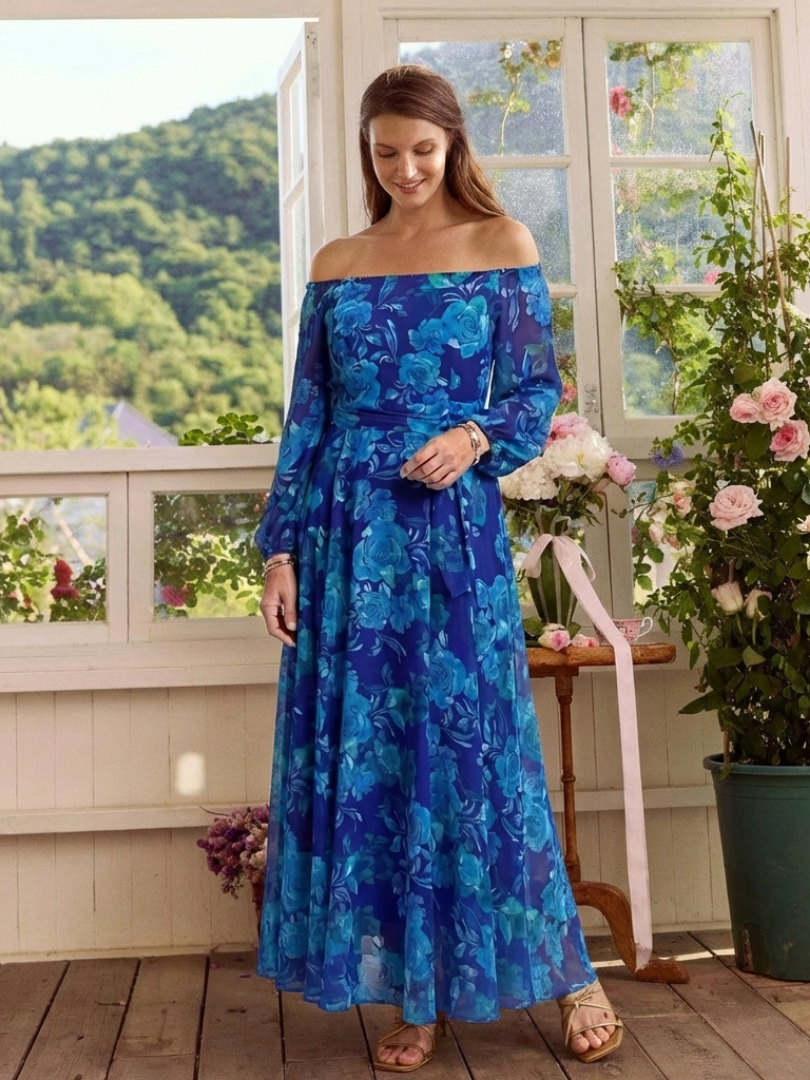 Willa | Off Shoulder Floral Maxi Dress