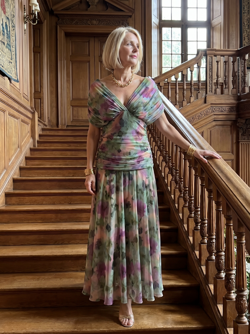 Odette | Off Shoulder Flow Midi Dress