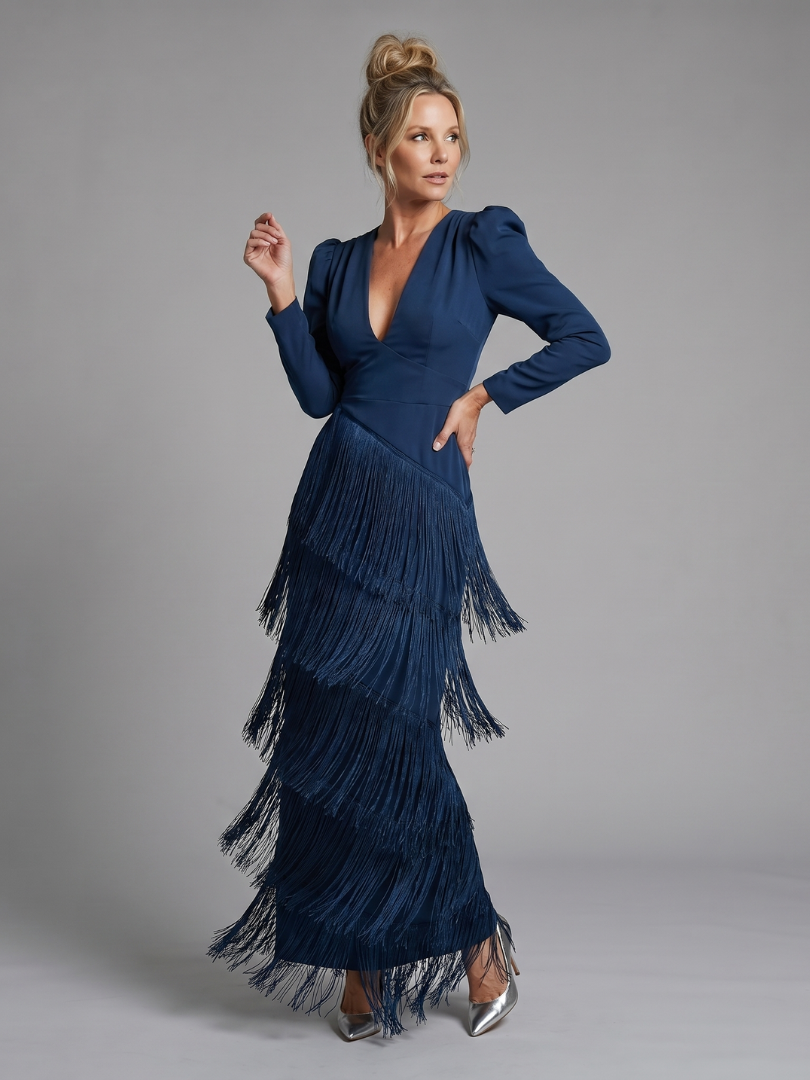 Fiona | Fringe Skirt Midi Dress