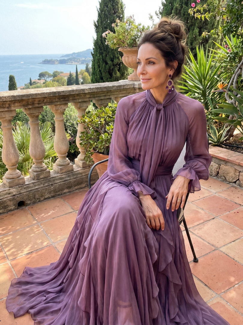 Esme | Tie Neck Tiered Maxi Dress