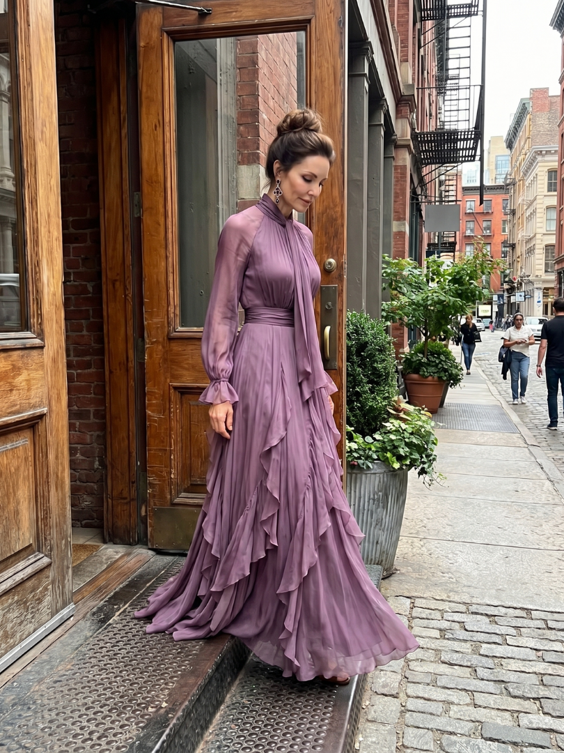 Esme | Tie Neck Tiered Maxi Dress