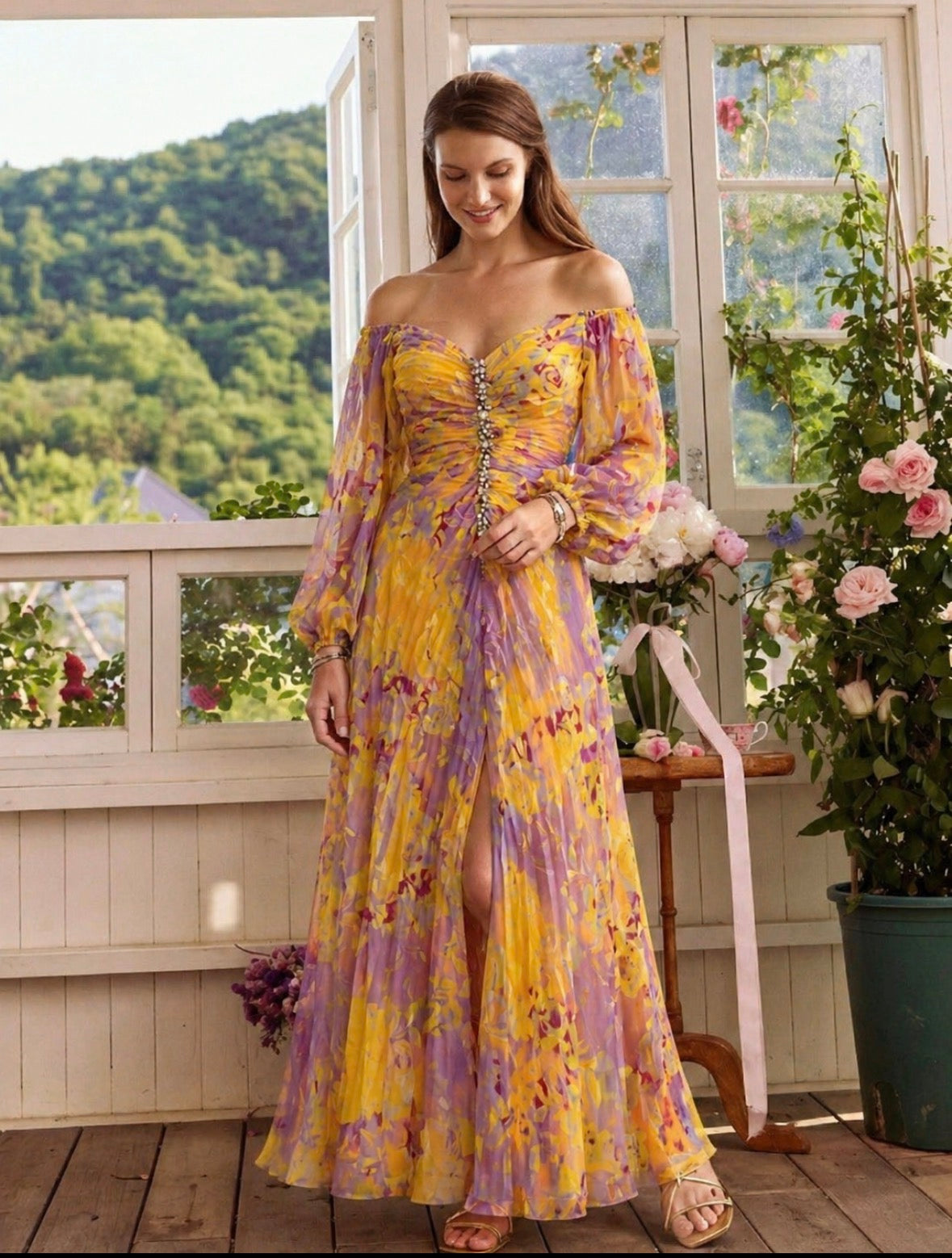 Margot | Elegant V Neck Dress