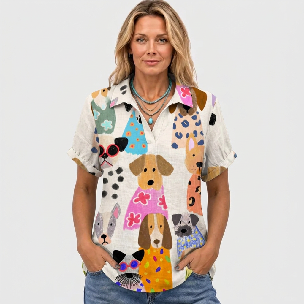 Pippa | Canine Collared Top