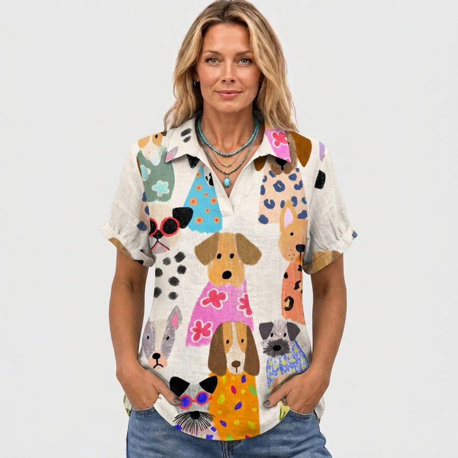 Pippa | Canine Collared Top