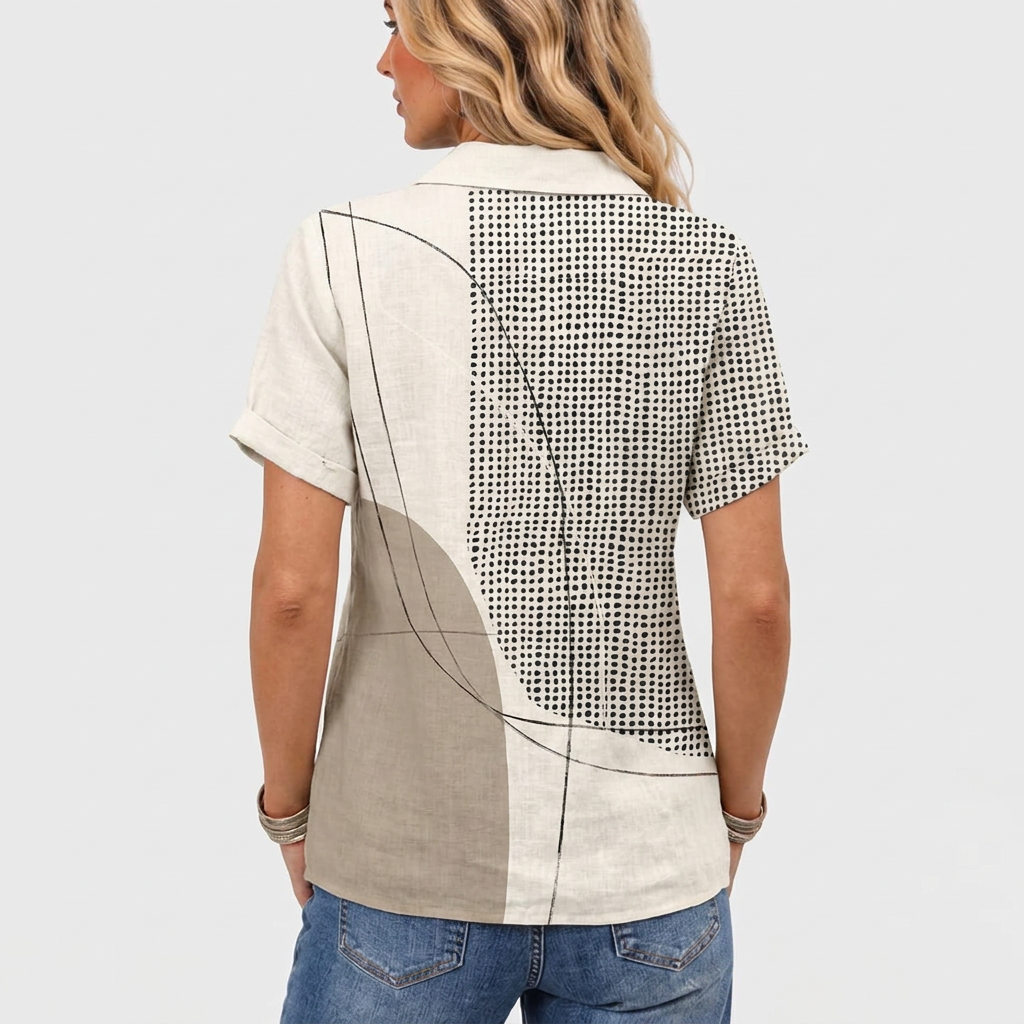 Lana | Abstract Collared Top