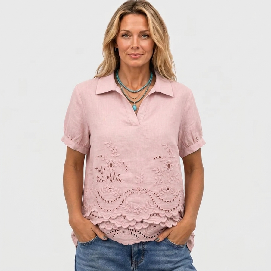 Bea | Floral Collared Top