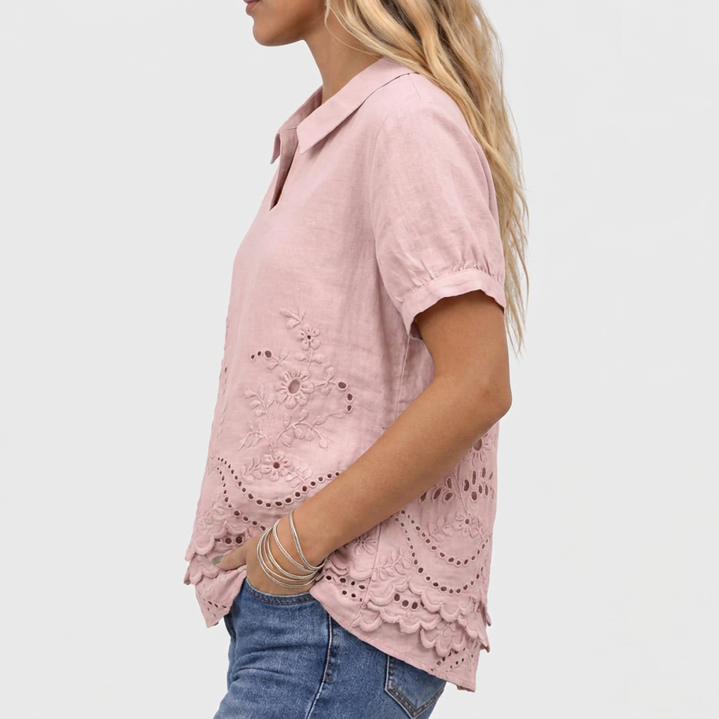 Bea | Floral Collared Top