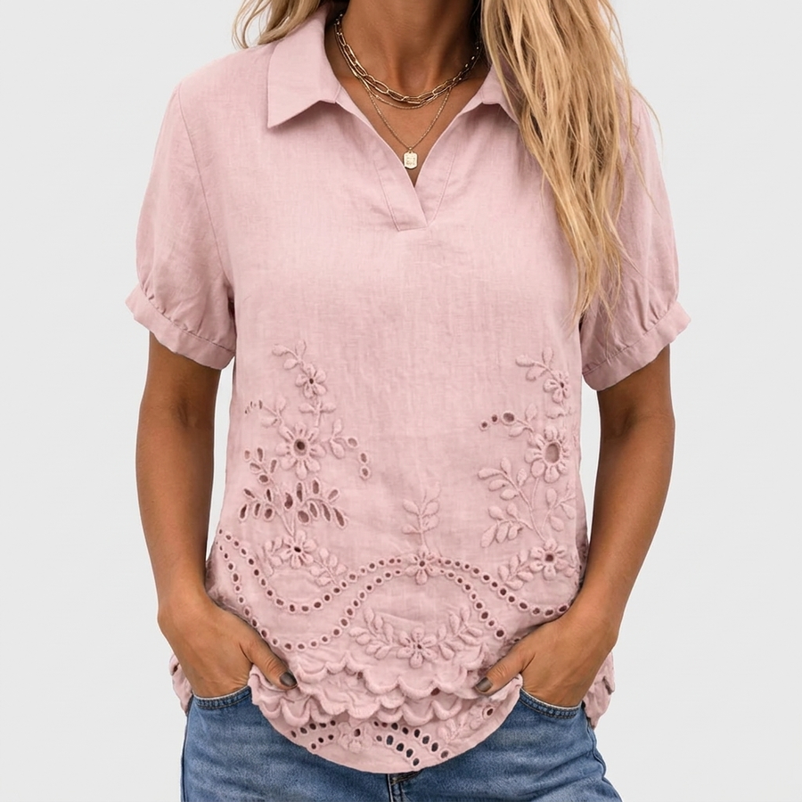 Bea | Floral Collared Top