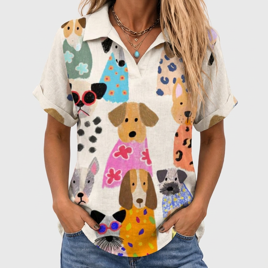 Pippa | Canine Collared Top