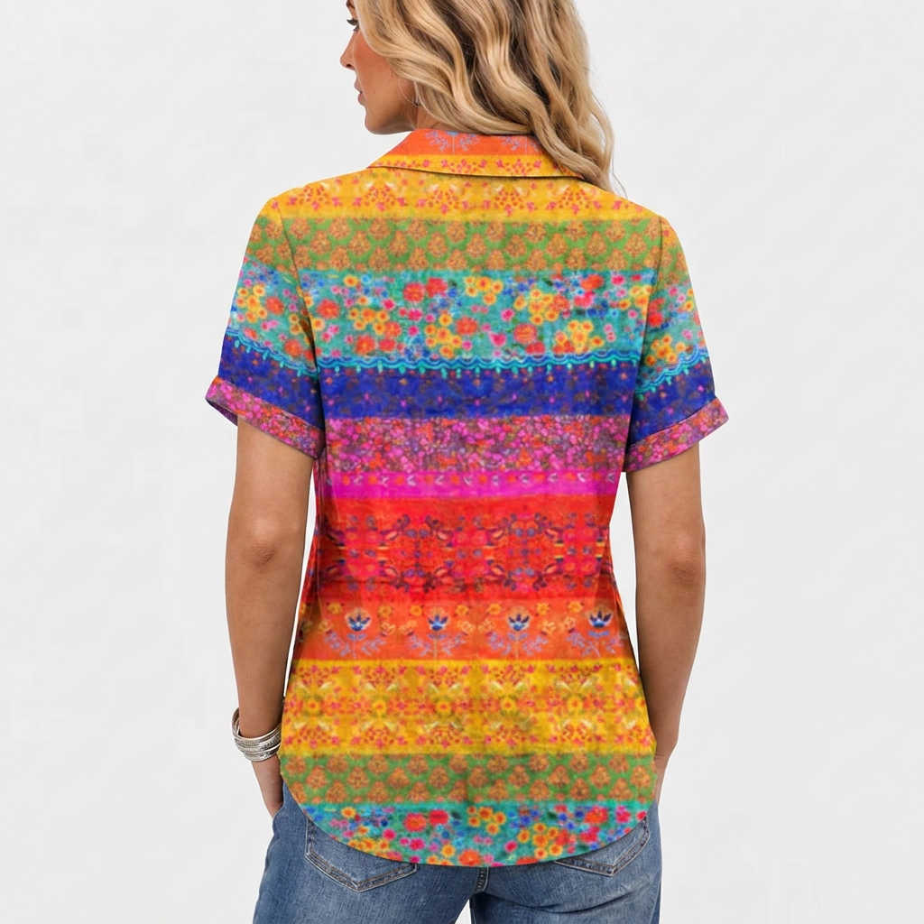Nia | Floral Collared Top