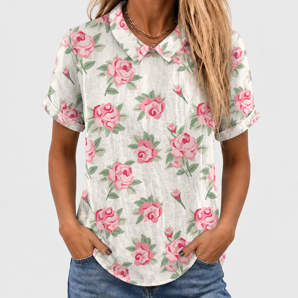 Lily | Rose Collared Top