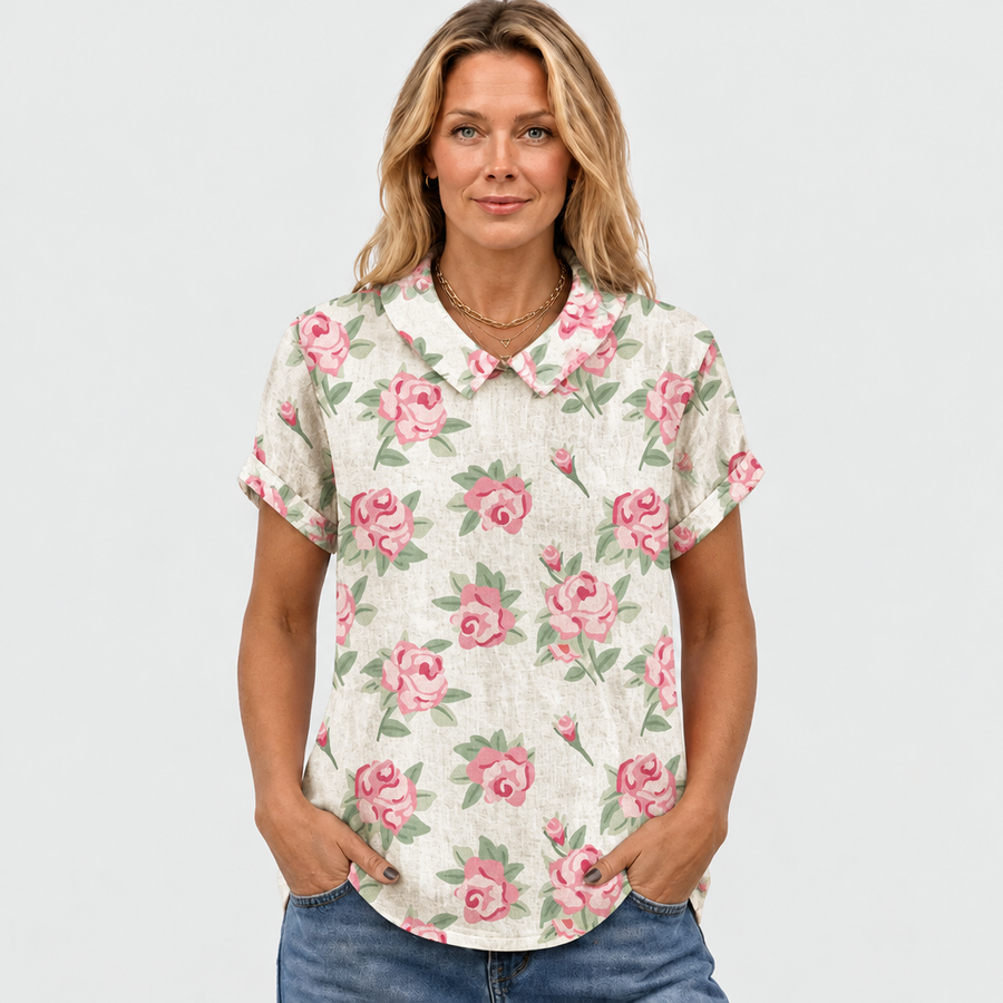 Lily | Rose Collared Top