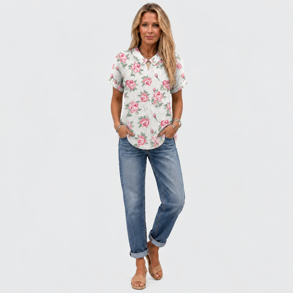 Lily | Rose Collared Top