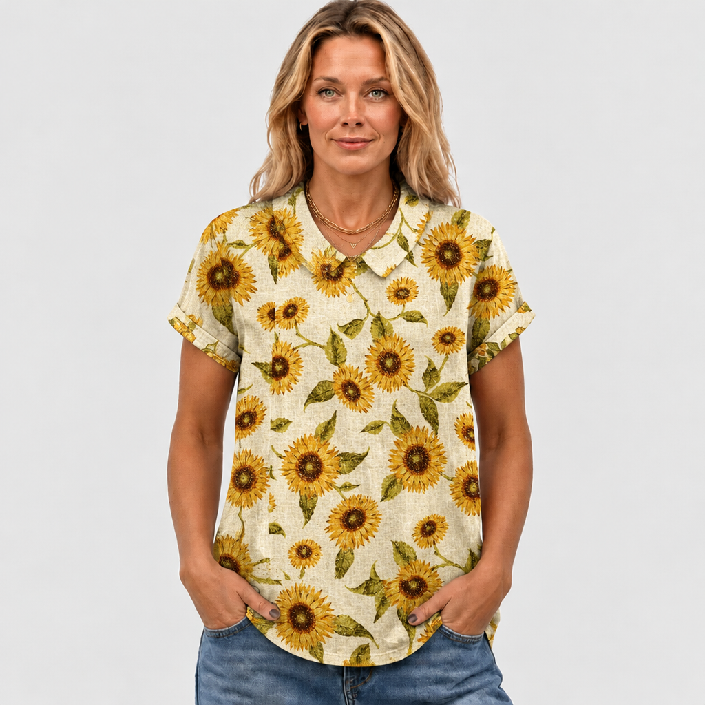 Maine | Sunflower Collared Top