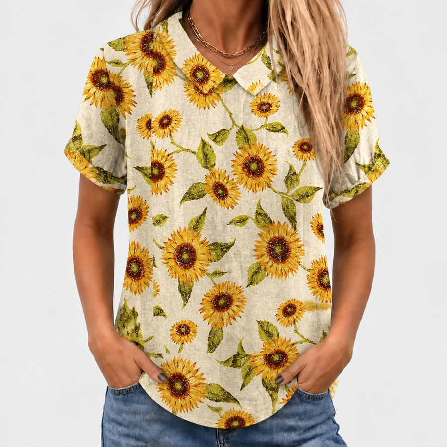Maine | Sunflower Collared Top