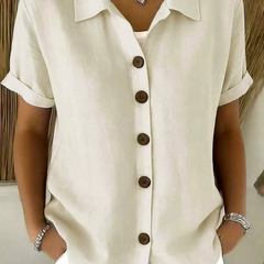 Aurelia Classic Button-Up Shirt Cream