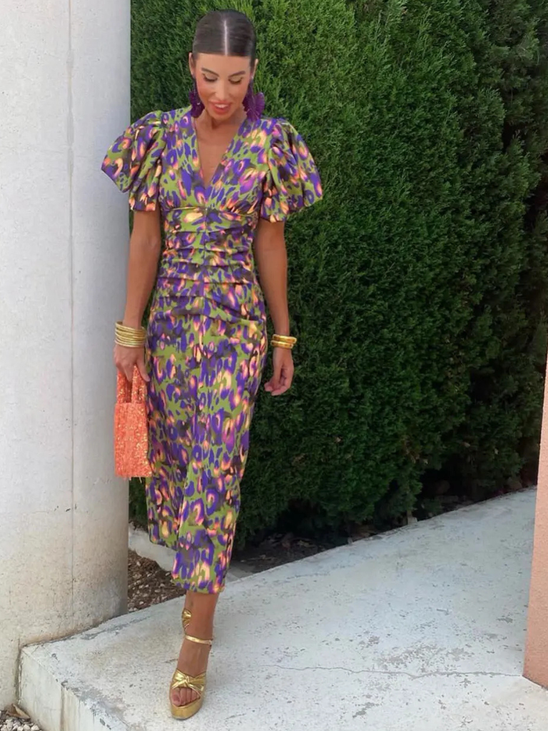 Isadora | Vivid Pleated Midi Dress