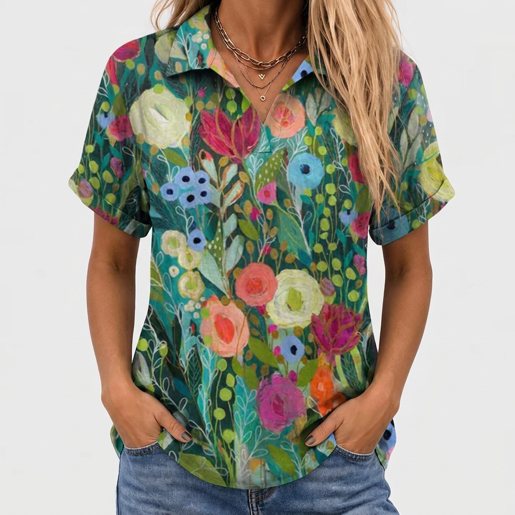 Rae | Floral Collared Top