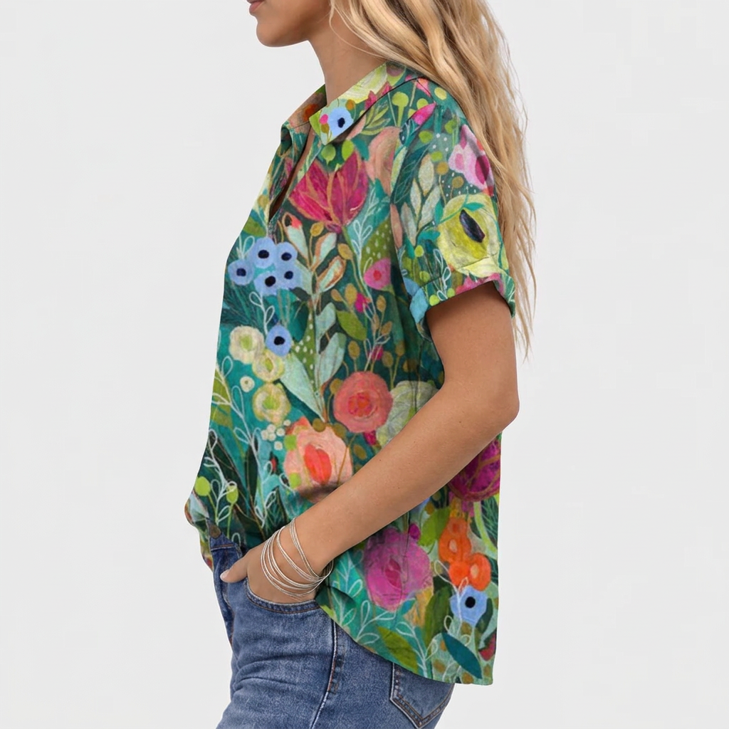 Rae | Floral Collared Top