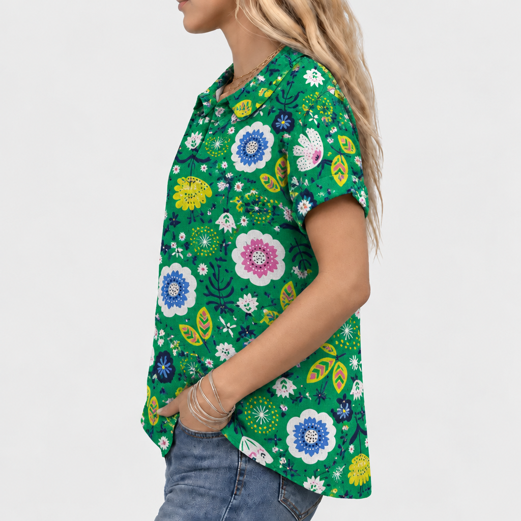 Maya | Garden Collared Top