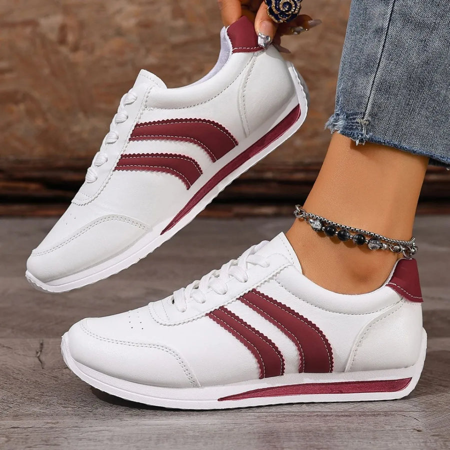 Flynn | Cross-Band Lace-Up Sneakers